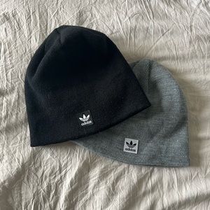 Two Adidas beanies